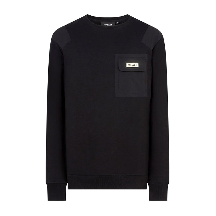 Nylon Patch Crew Zwart