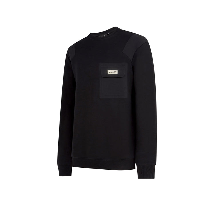 Nylon Patch Crew Zwart