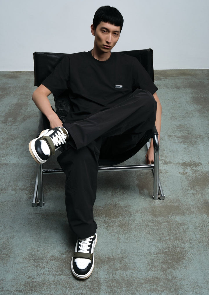 Plaque Tee Zwart Biologisch