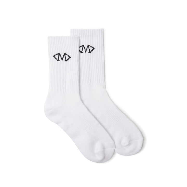 Mallet Socks Diamond Monogram 2 Pack White