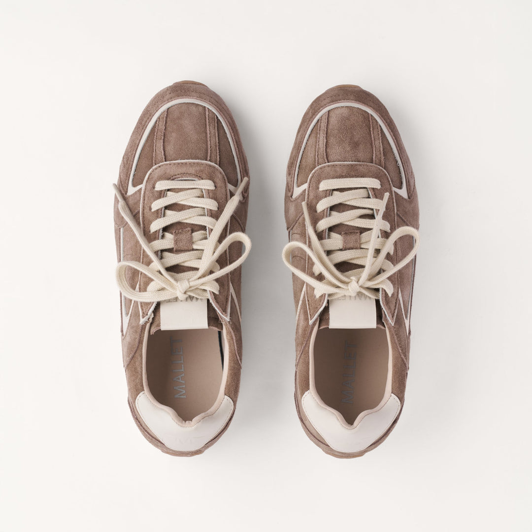 MALLET Acton Women's Brown Suede Sneakers