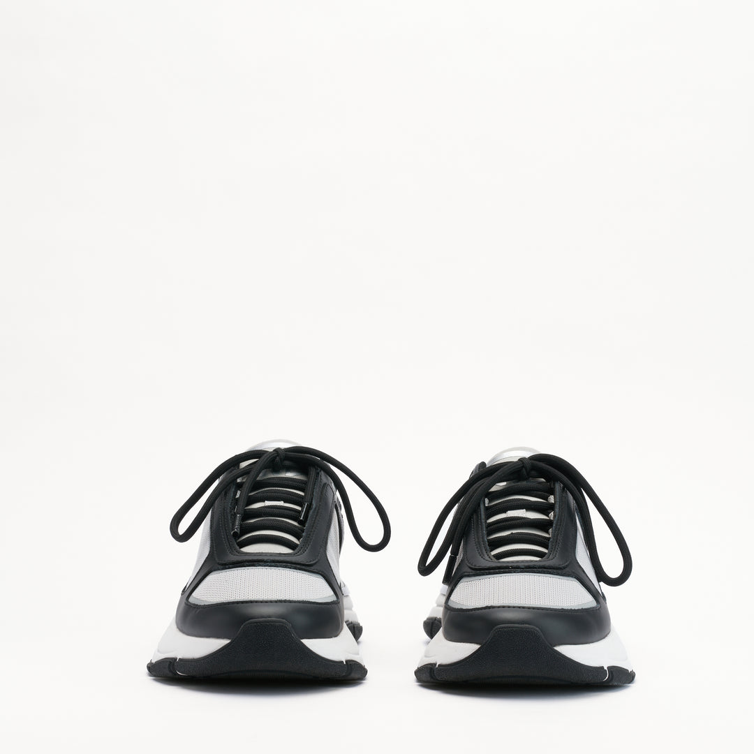 MALLET Alton Men's Black Grey Leather Sneakers