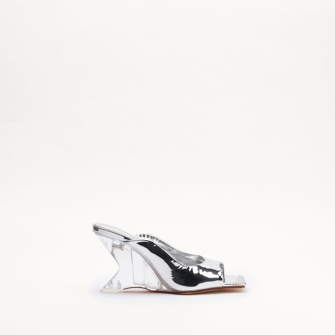 Amber Metallic Silver Damen