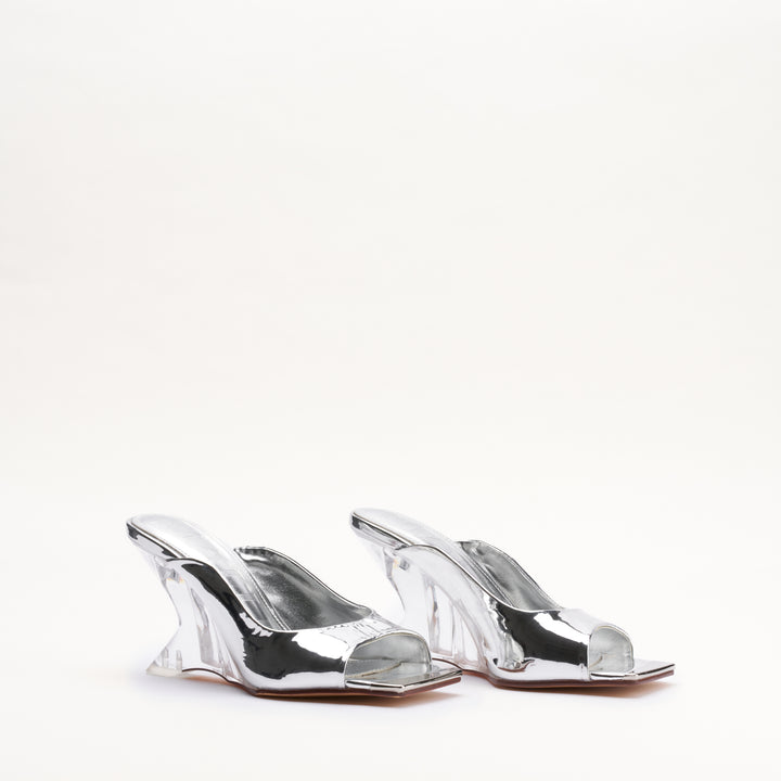 Amber Metallic Silver Damen