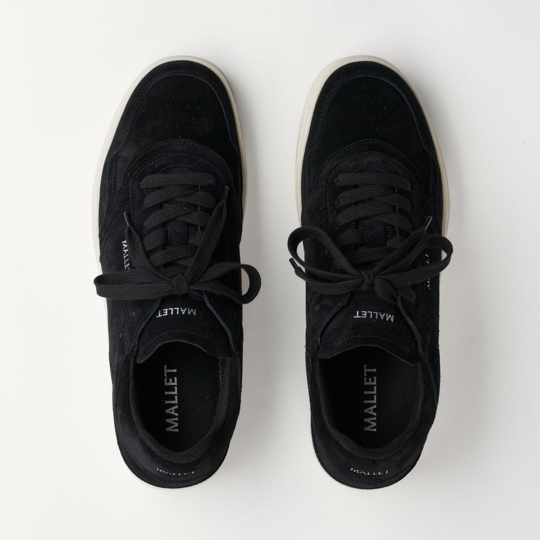 MALLET Barnsley Men's Black Suede Sneakers
