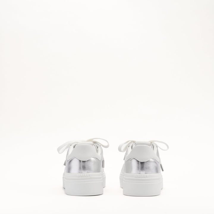 MALLET Bloomsbury Women's Silver Leather Sneakers
