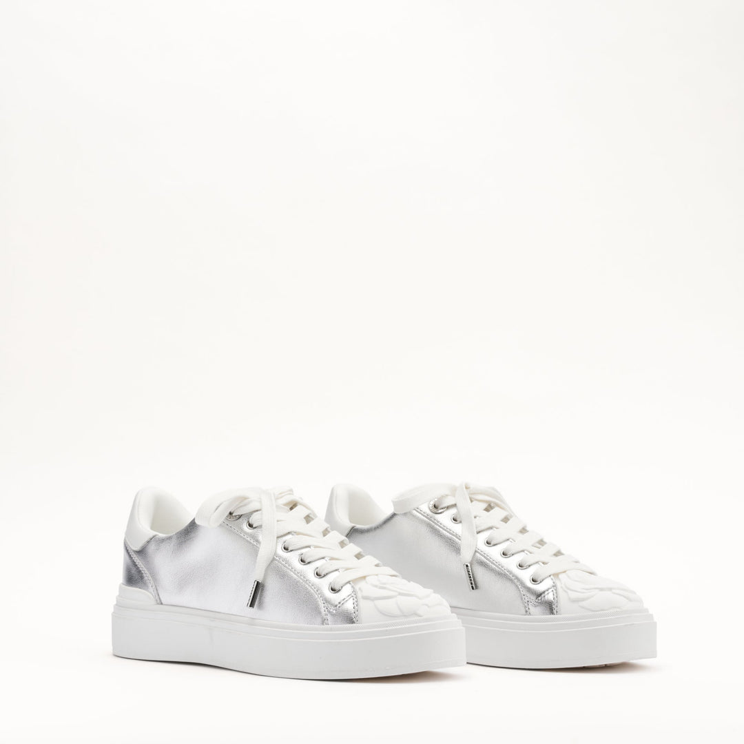 MALLET Bloomsbury Women's Silver Leather Sneakers
