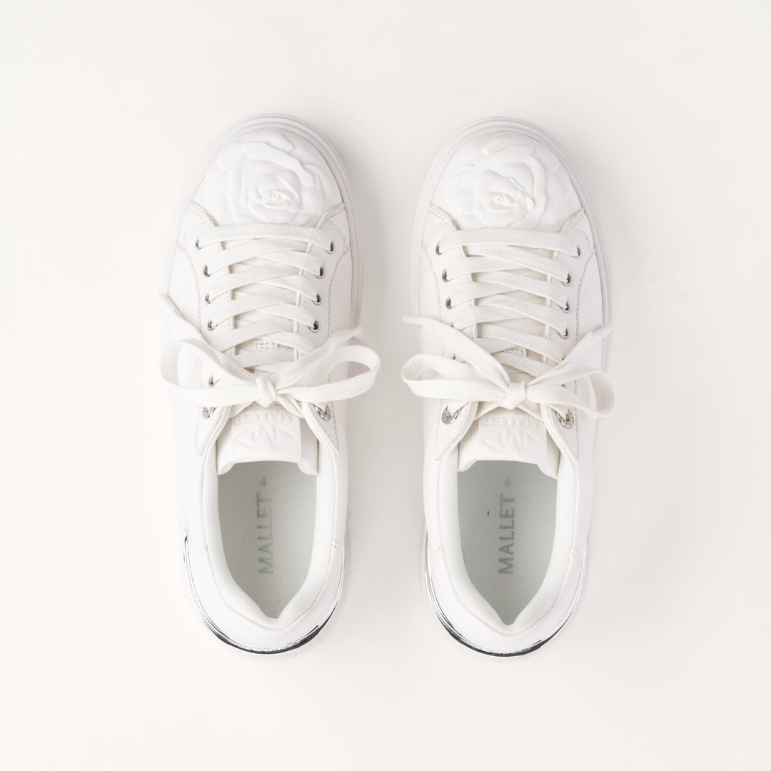 MALLET Bloomsbury Women's White Leather Sneakers