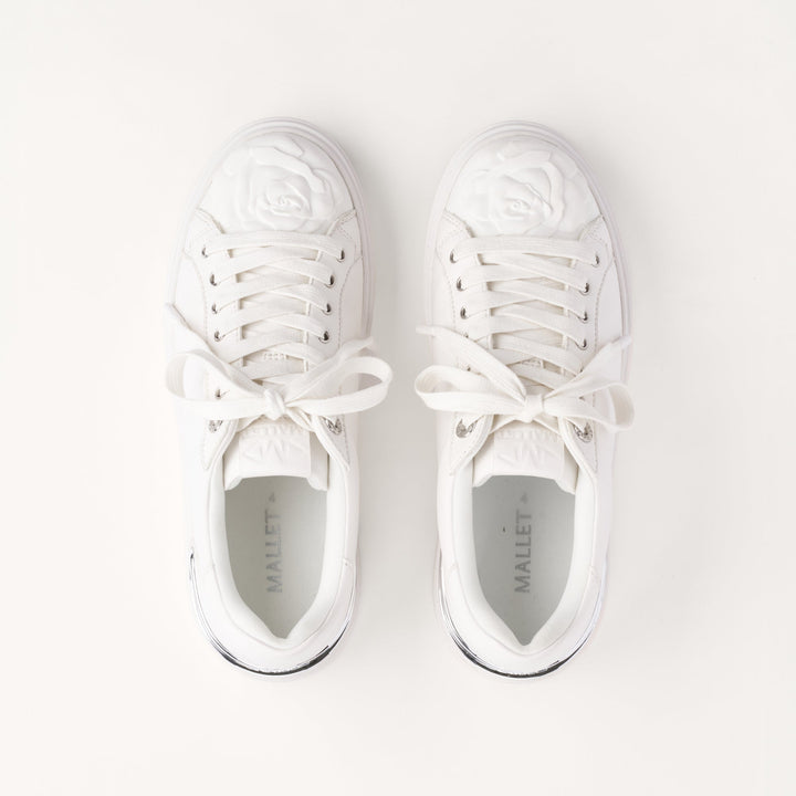MALLET Bloomsbury Women's White Leather Sneakers