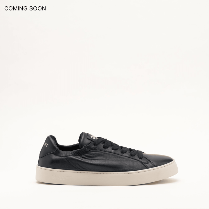 MALLET Sona Men's Black Soft Leather Sneakers
