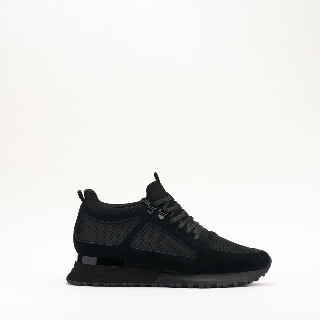 MALLET Diver Essential Men's Black Gloss Leather Sneakers