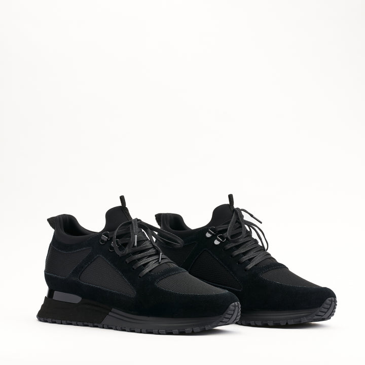 MALLET Diver Essential Men's Black Gloss Leather Sneakers