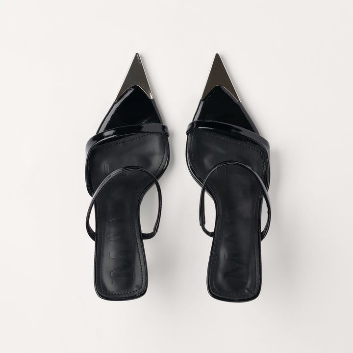 Frederica Black Patent Dames