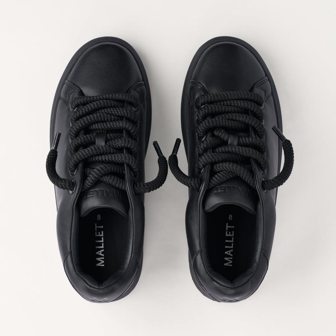 MALLET GRFTR Lite Men's Black Soft Leather Sneakers