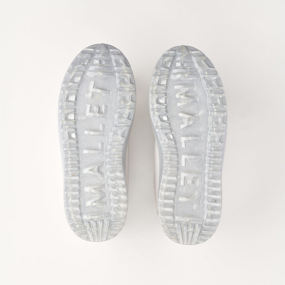 MALLET GRFTR Lite Women's White Silver Dip Leather Sneakers
