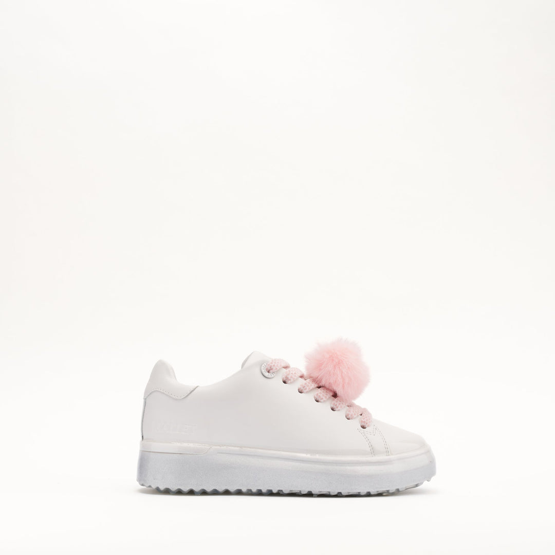 MALLET GRFTR Lite Women's White Silver Dip Leather Sneakers