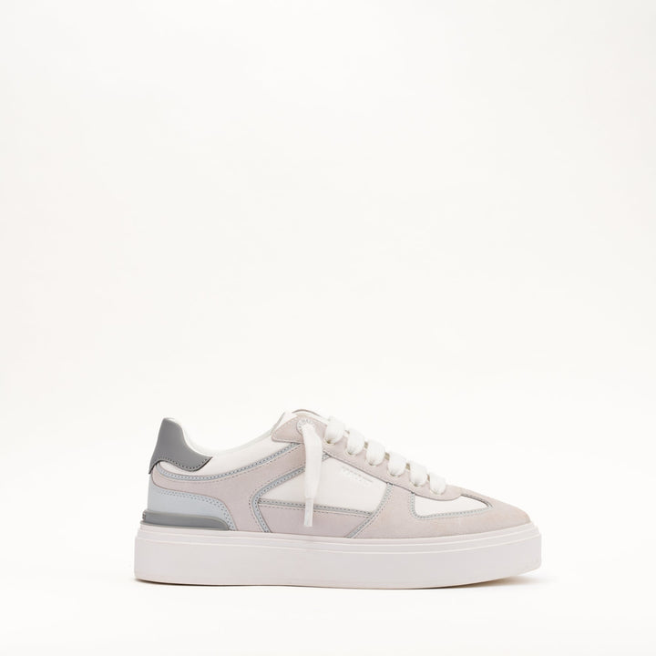 MALLET Kingsbury Men's White Grey Leather Sneakers