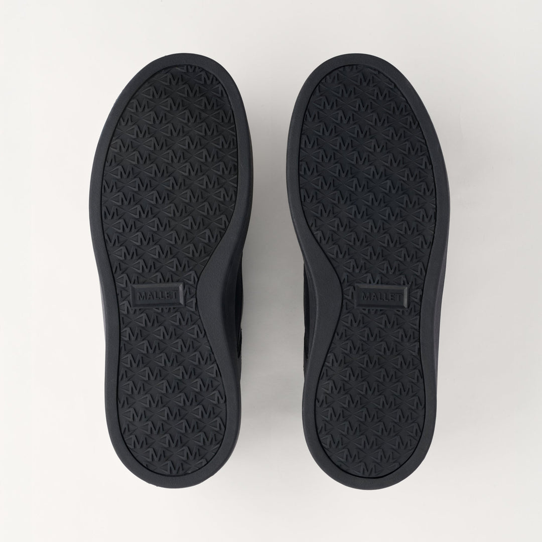 MALLET Kingsbury Men's Black Leather Sneakers