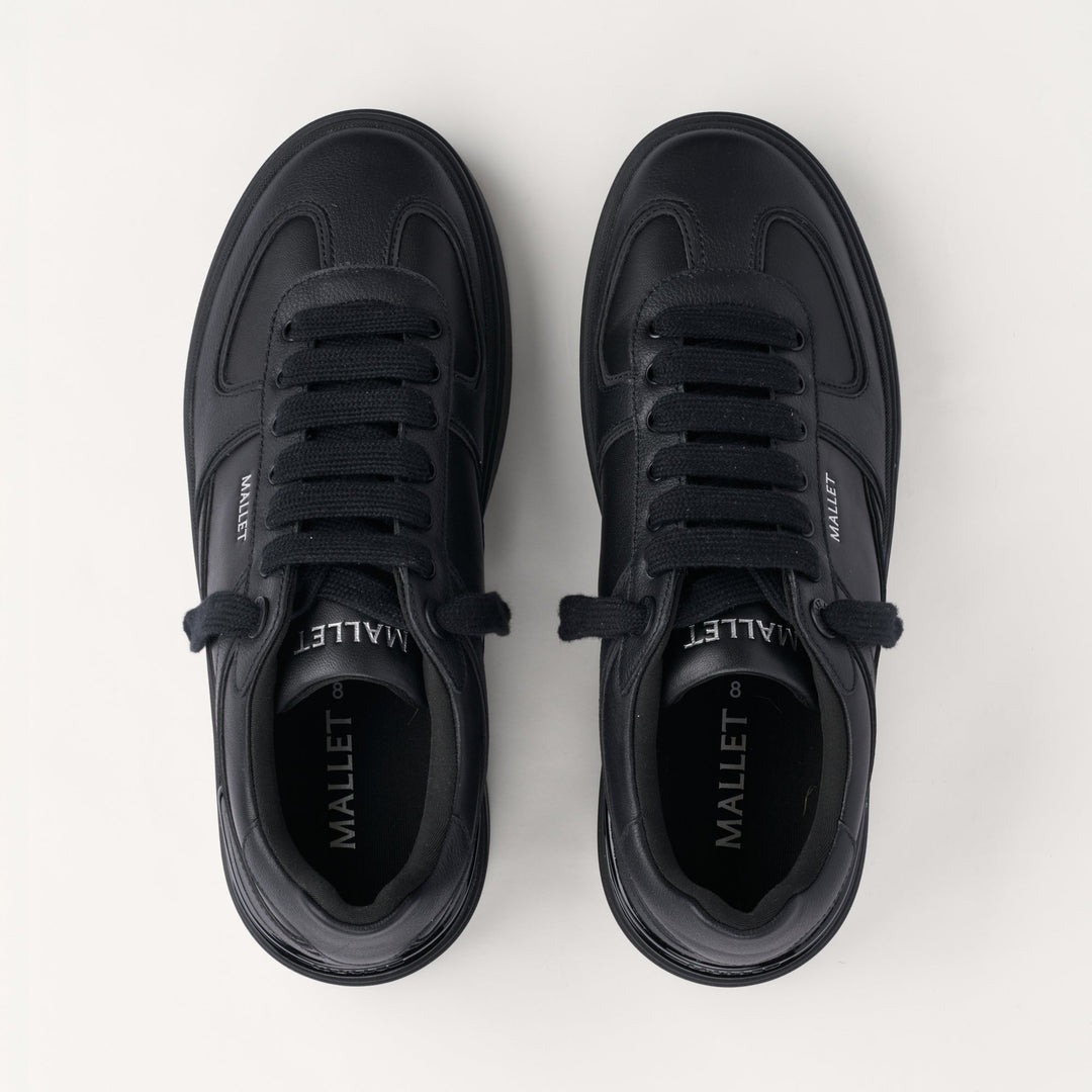 MALLET Kingsbury Men's Black Leather Sneakers
