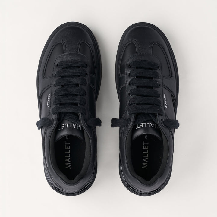 MALLET Kingsbury Men's Black Leather Sneakers