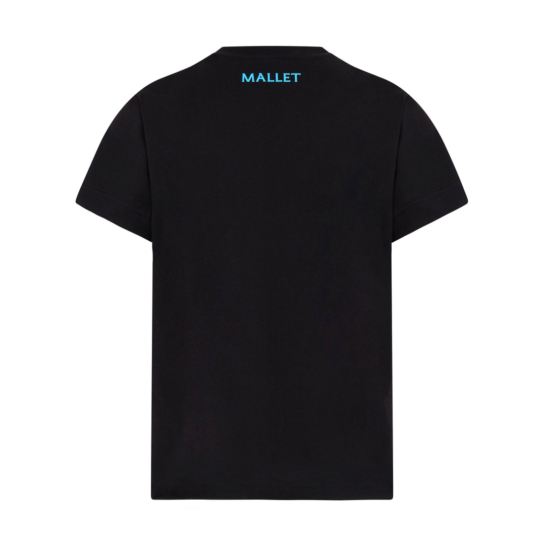 Spray Print Logo Tee - Black Blue