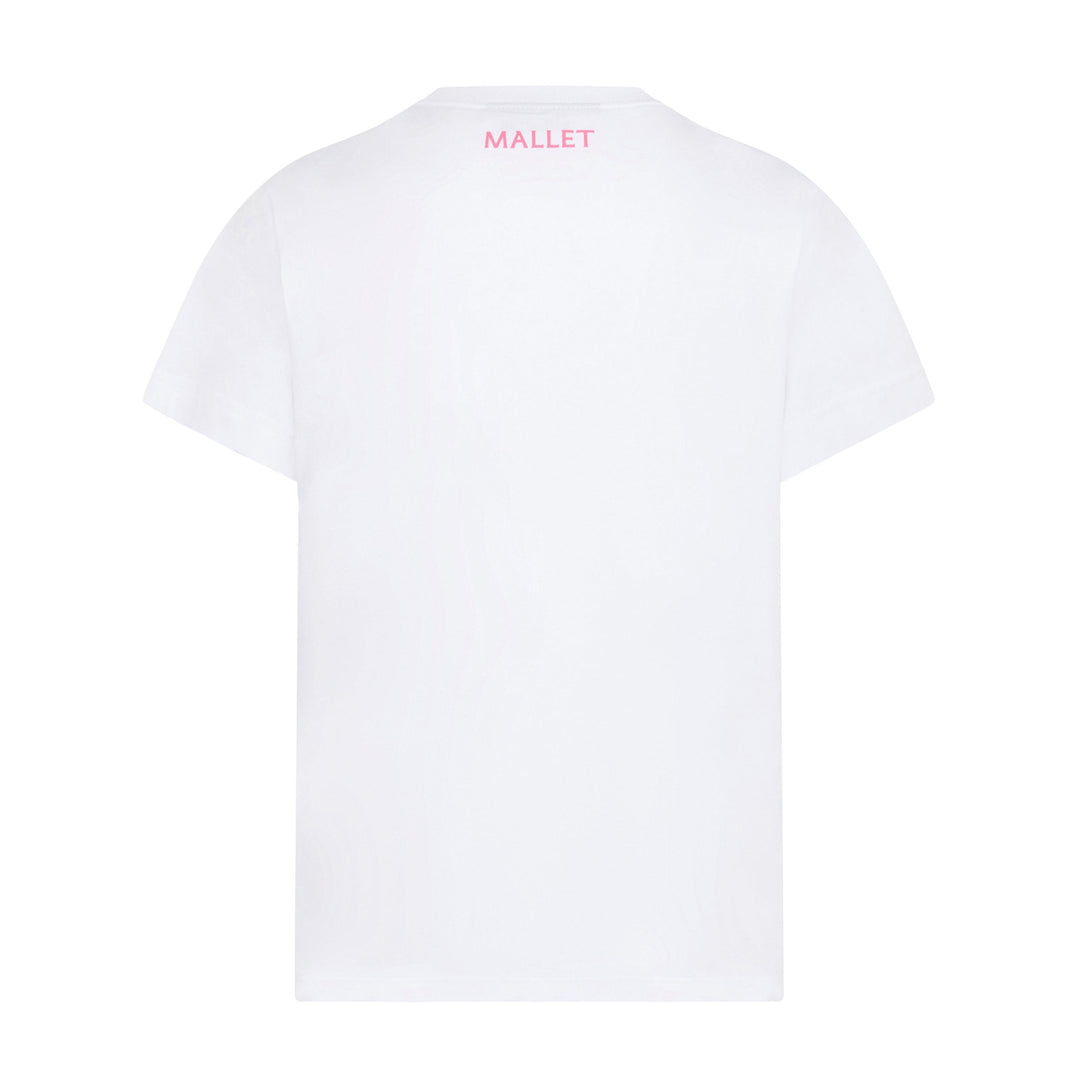 Spray Print Logo Tee - White Pink