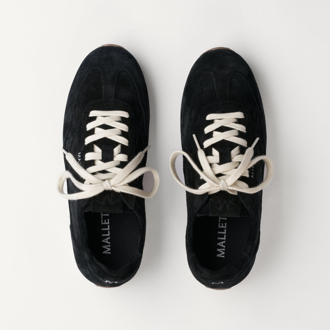 MALLET Penn Women's Black Suede Sneakers