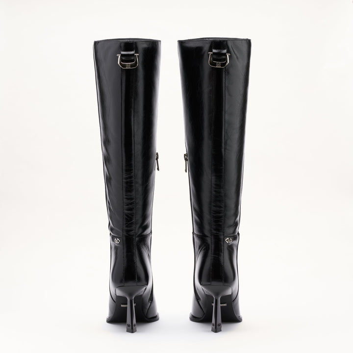 MALLET Sienna Women's Black Leather Knee High Boots