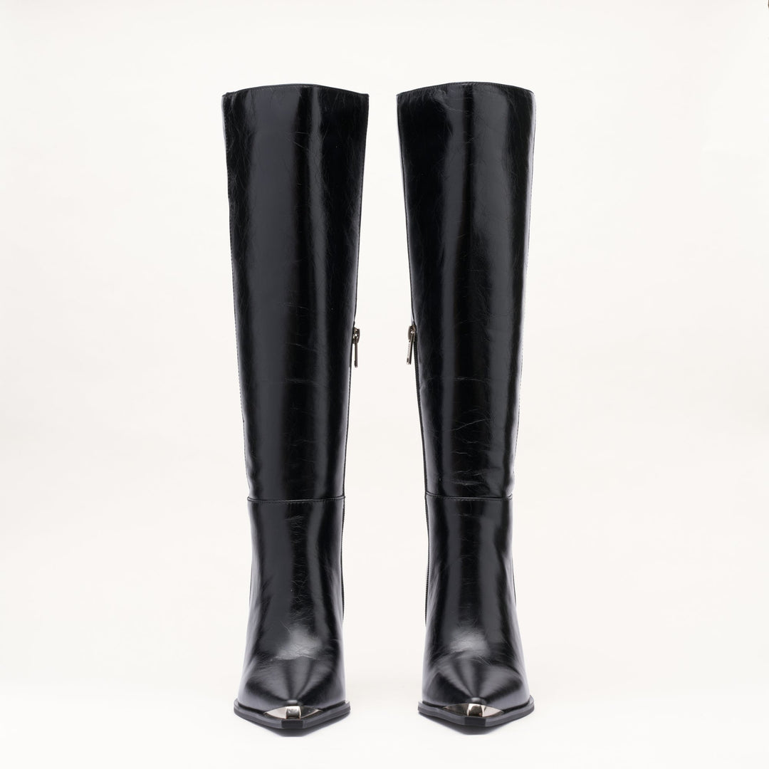 MALLET Sienna Women's Black Leather Knee High Boots
