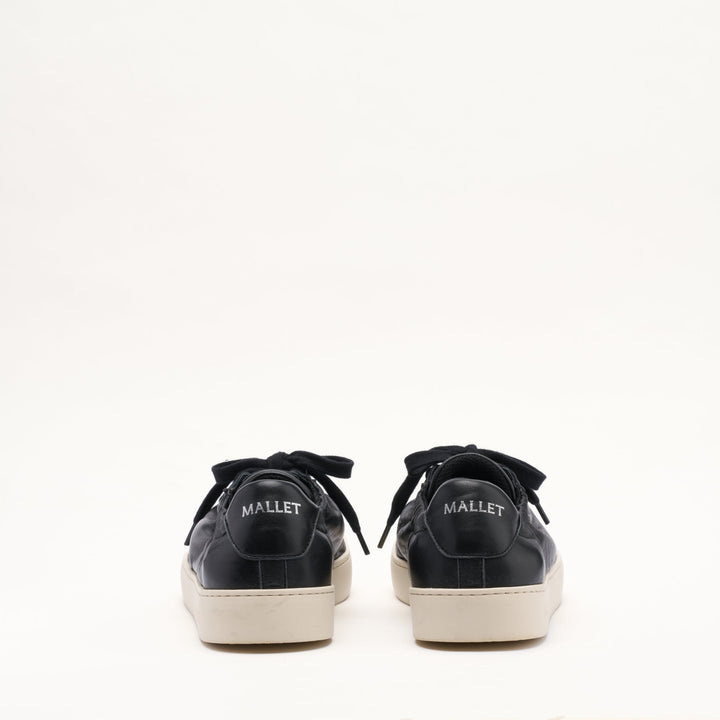 MALLET Sona Men's Black Soft Leather Sneakers
