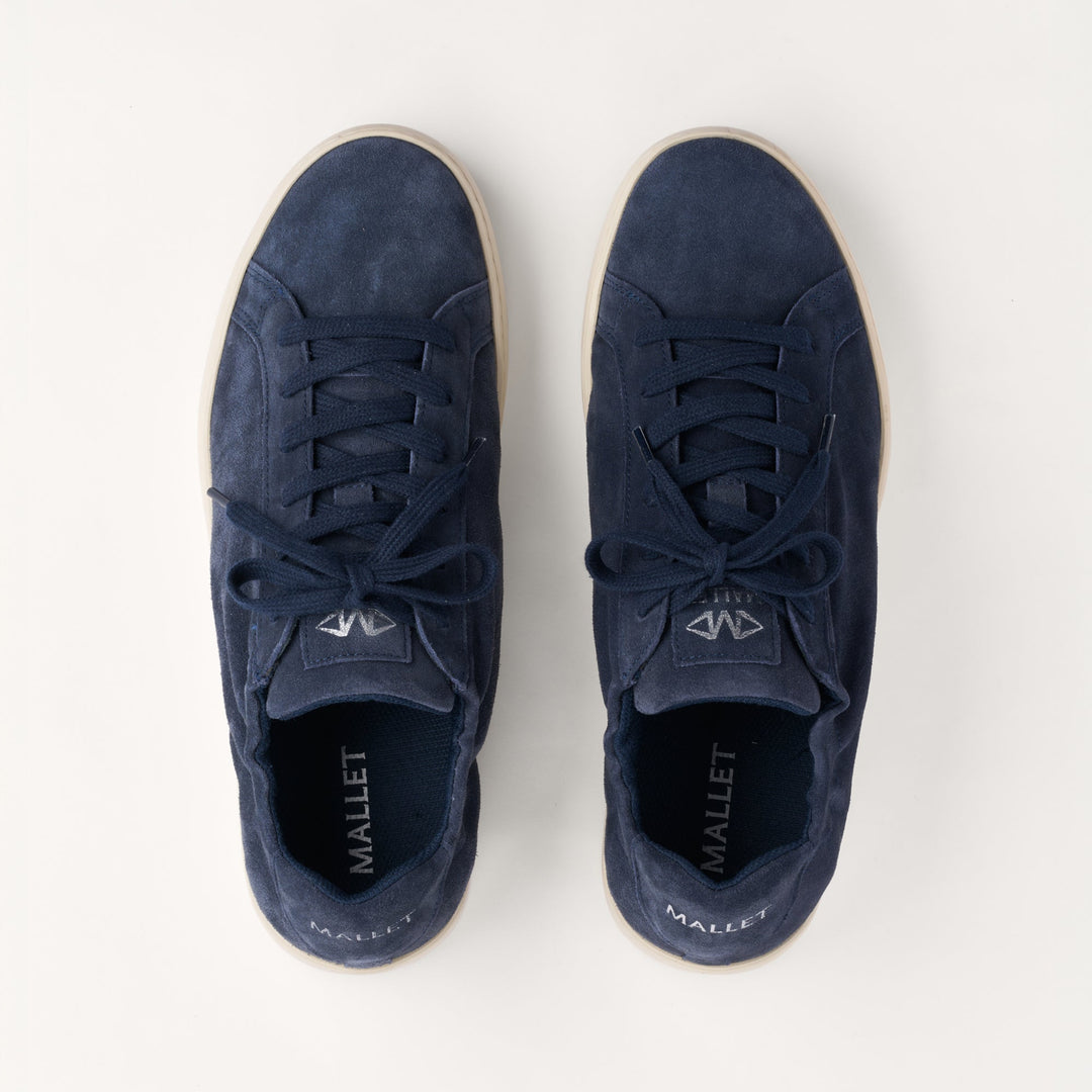 MALLET Sona Men's Navy Suede Sneakers