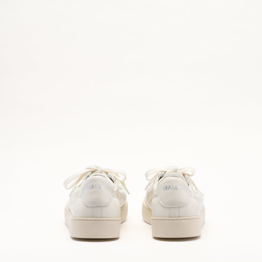 MALLET Sona Men's White Soft Leather Sneakers