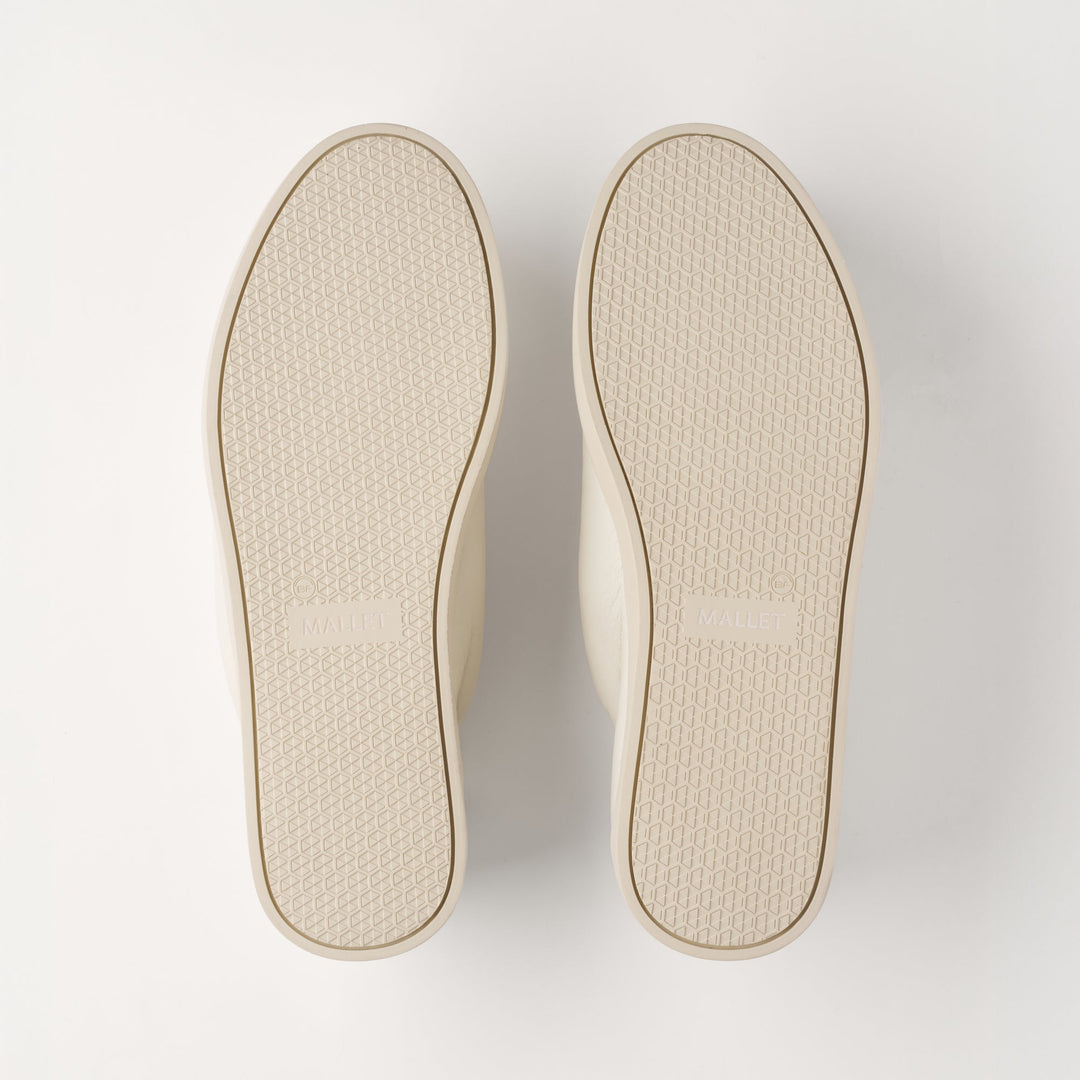 MALLET Sona Men's White Soft Leather Sneakers