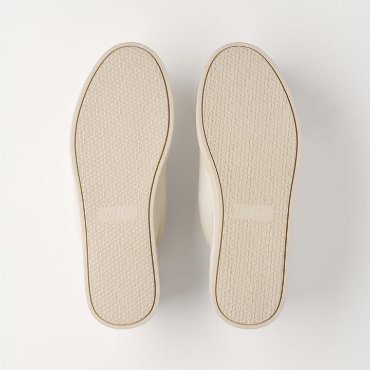 MALLET Sona Men's White Soft Leather Sneakers