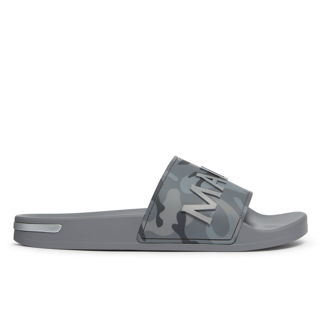 Serif Slide Grey Camo Silver