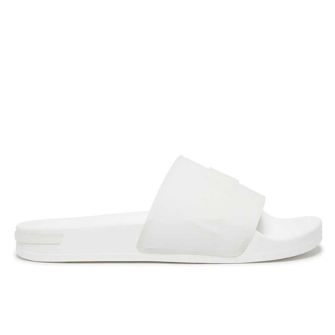 Serif Slide Clear White Womens