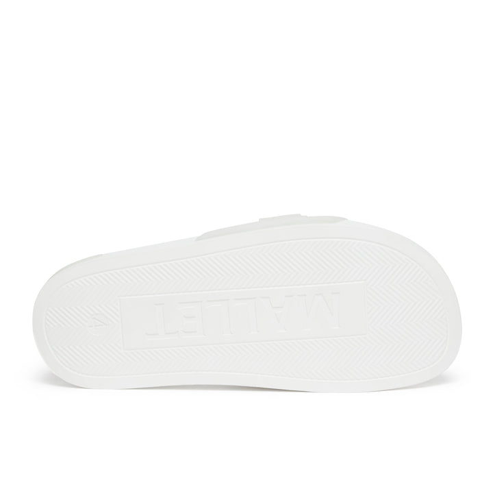 Serif Slide Clear White Womens