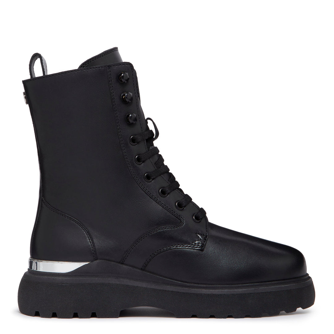 Maddox Lace Up Boot Black Womens