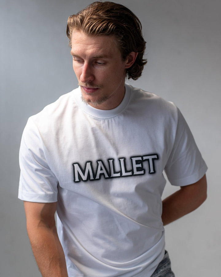 Reverse Spray Tee Organisch Wit Zwart